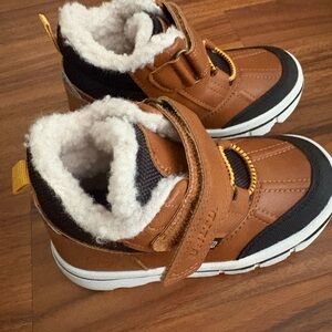 NEW Kids Brown Faux-Shearling Winter Boots - Cozy Ankle Shoes